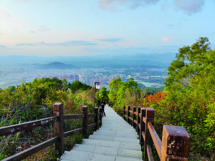     登山即景。  杨国华　摄