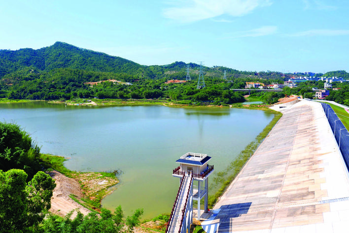     莲塘布水库除险加固工程是金山新城水环境综合整治项目的子工程。惠州日报记者汤渝杭 摄