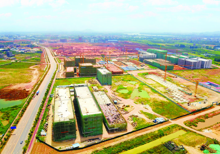    建设中的博罗智能装备产业园园洲片区。