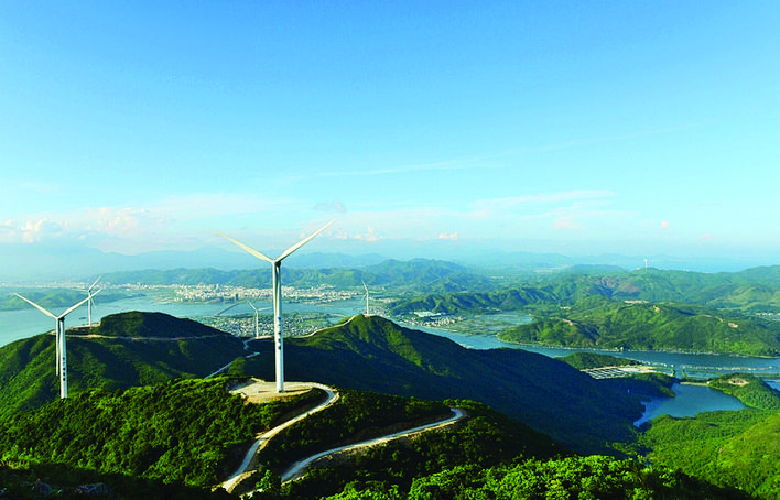     观音山风电场。  通讯员供图