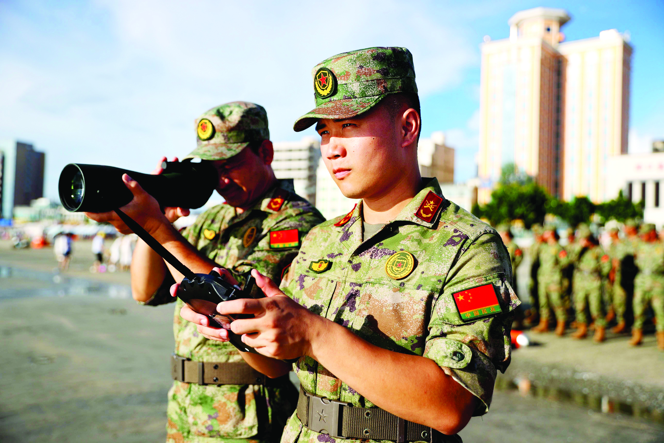     无人机操控训练。