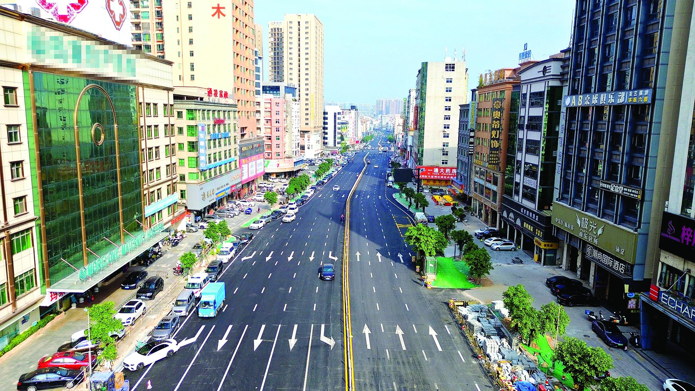     改造升级后的人民路（龙海一路-白云三路）。    惠州日报记者许文昌 摄