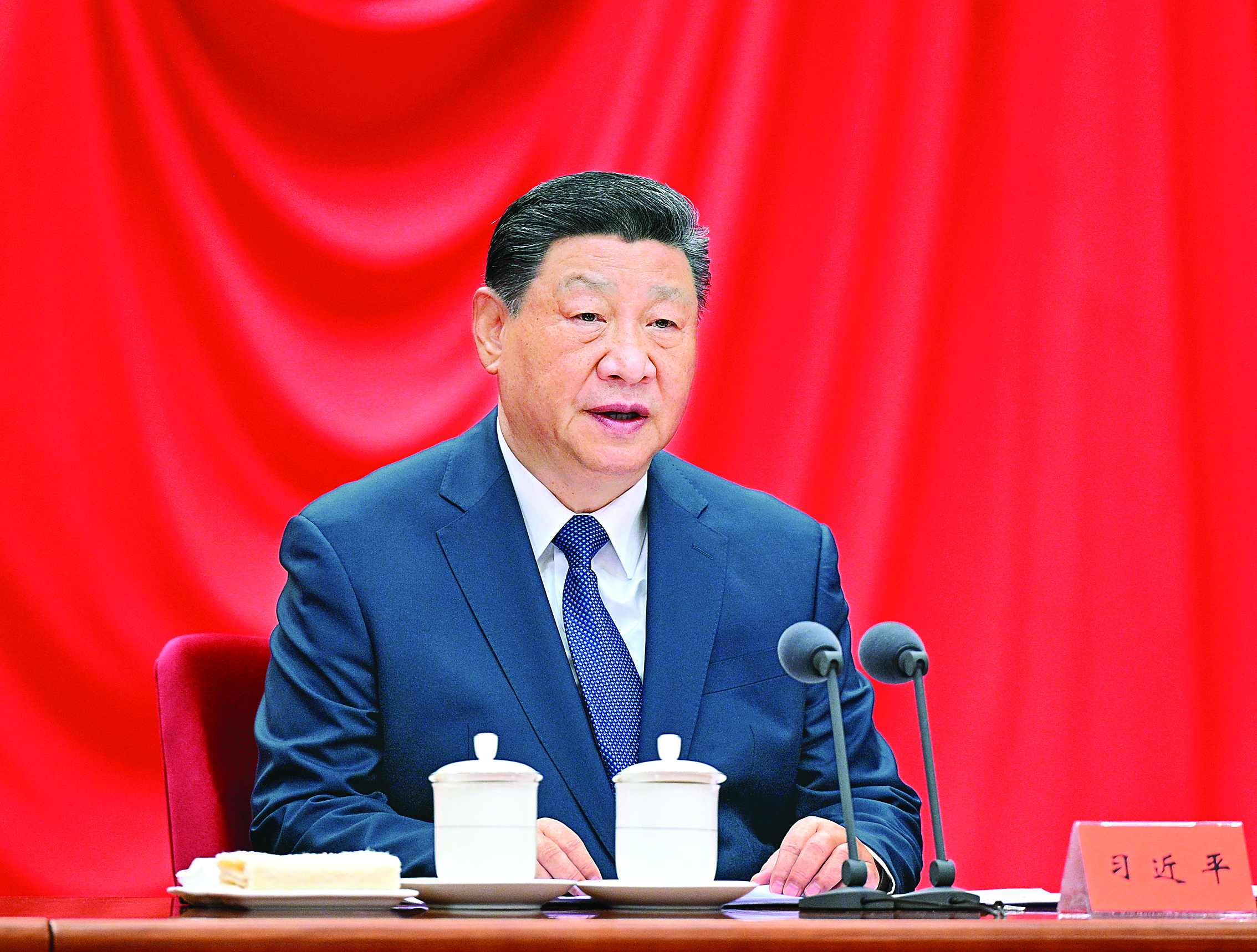     1月6日，中共中央总书记、国家主席、中央军委主席习近平在中国共产党第二十届中央纪律检查委员会第四次全体会议上发表重要讲话。新华社发