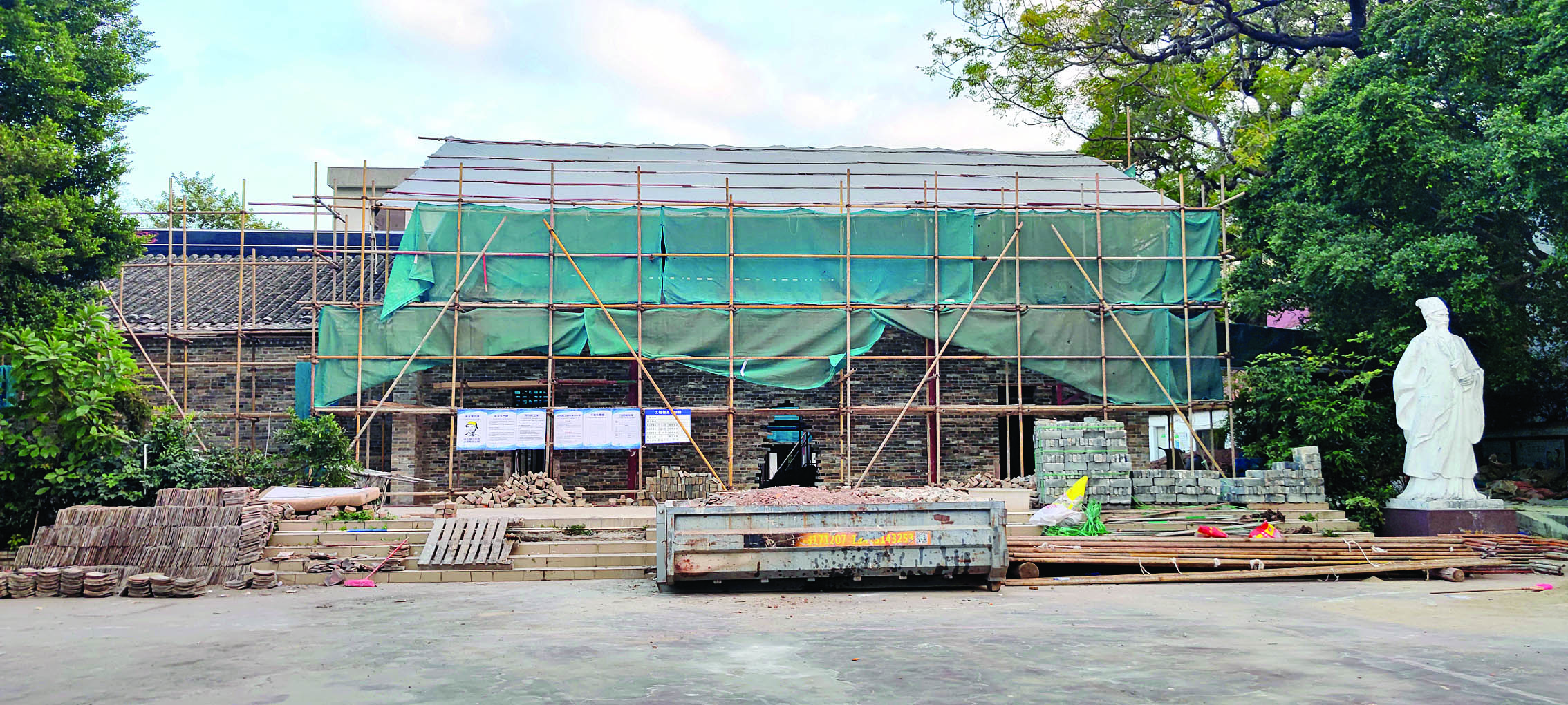     东坡居所嘉祐寺旧址修缮工程已完成80%。惠州日报记者杨建业 摄