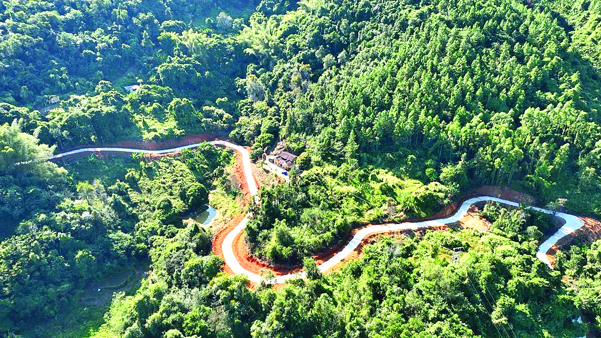     大布村下围村小组至下段村小组硬底化村道。    惠州日报记者蔡伟健 通讯员马观英 戴相国 王晶晶 摄