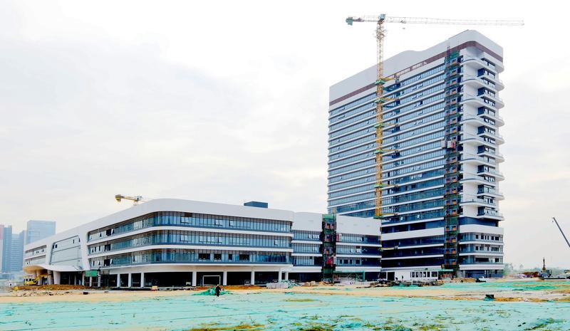 <p>    惠州市中心人民医院创建省级区域医疗中心（金山院区一期）建设项目施工现场。</p>