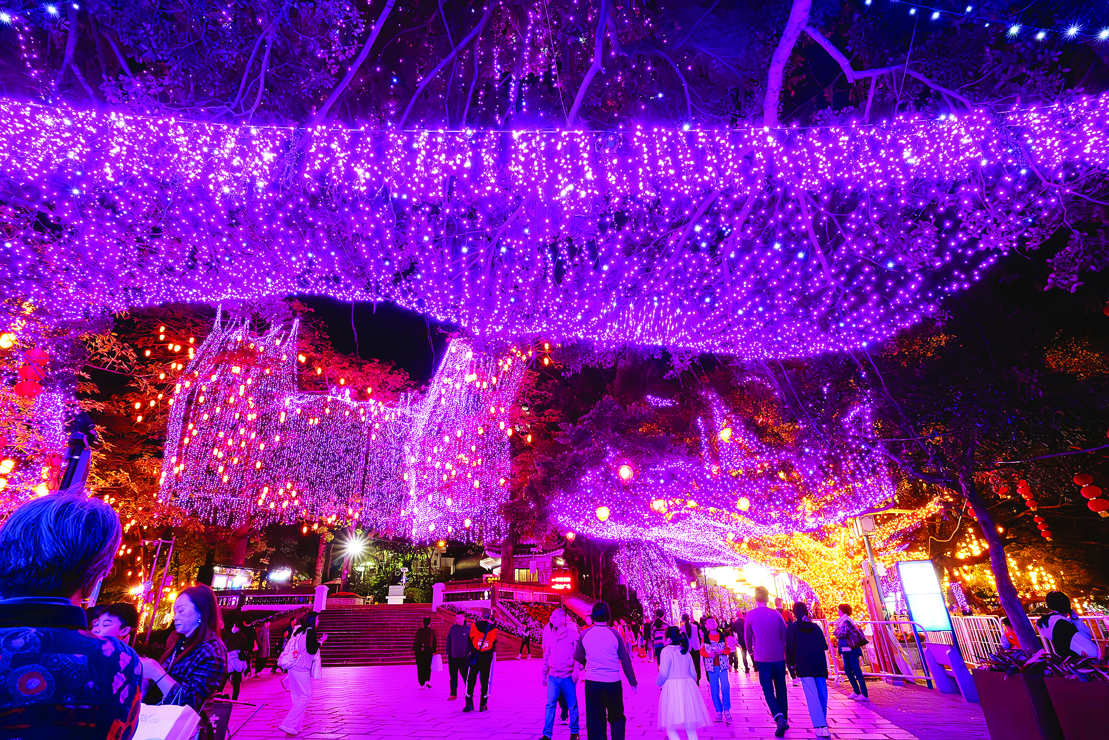     当夜幕降临，惠州西湖换上璀璨的晚装，吸引市民游客纷纷前来观看。惠州西湖2025年新春灯会1月26日正式亮灯，将持续至2月12日（正月十五）。惠州日报记者罗剑业 王尉轩 陈涛 摄