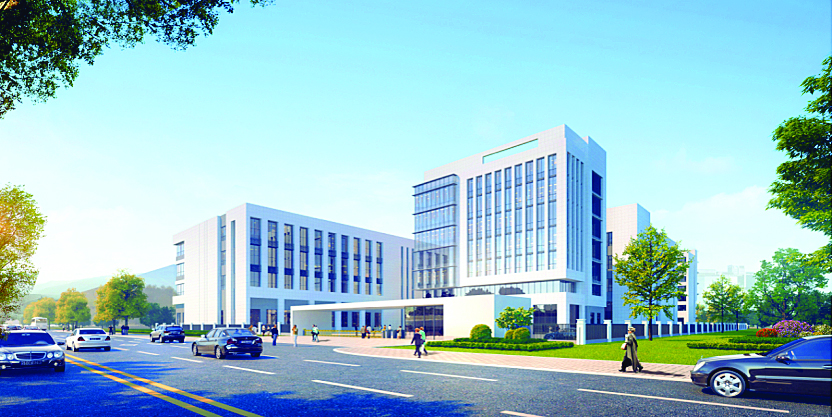     和平精密碳纤维复合材料项目效果图。（翻拍）