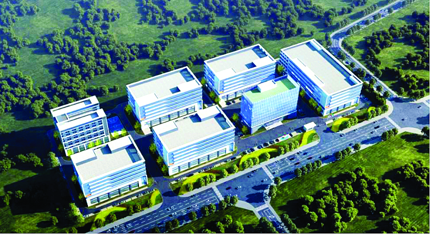     瑞珂玛智能缝制机械项目效果图。（翻拍）