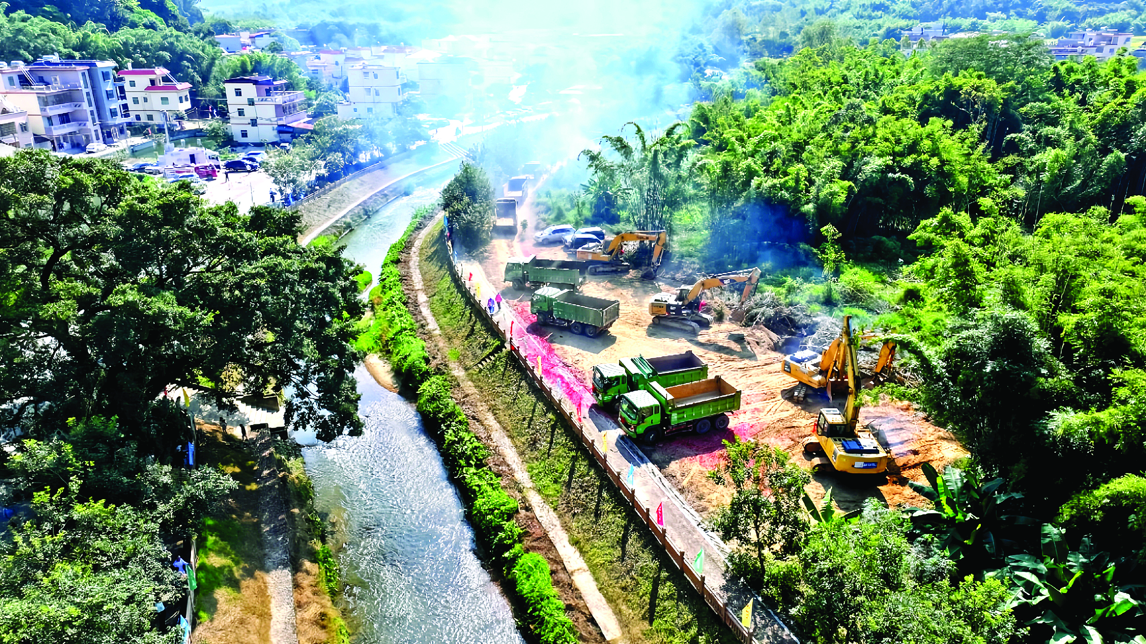     最美旅游公路S254(龙门段)建设现场。惠州日报记者黄宇翔 通讯员龙融心 摄