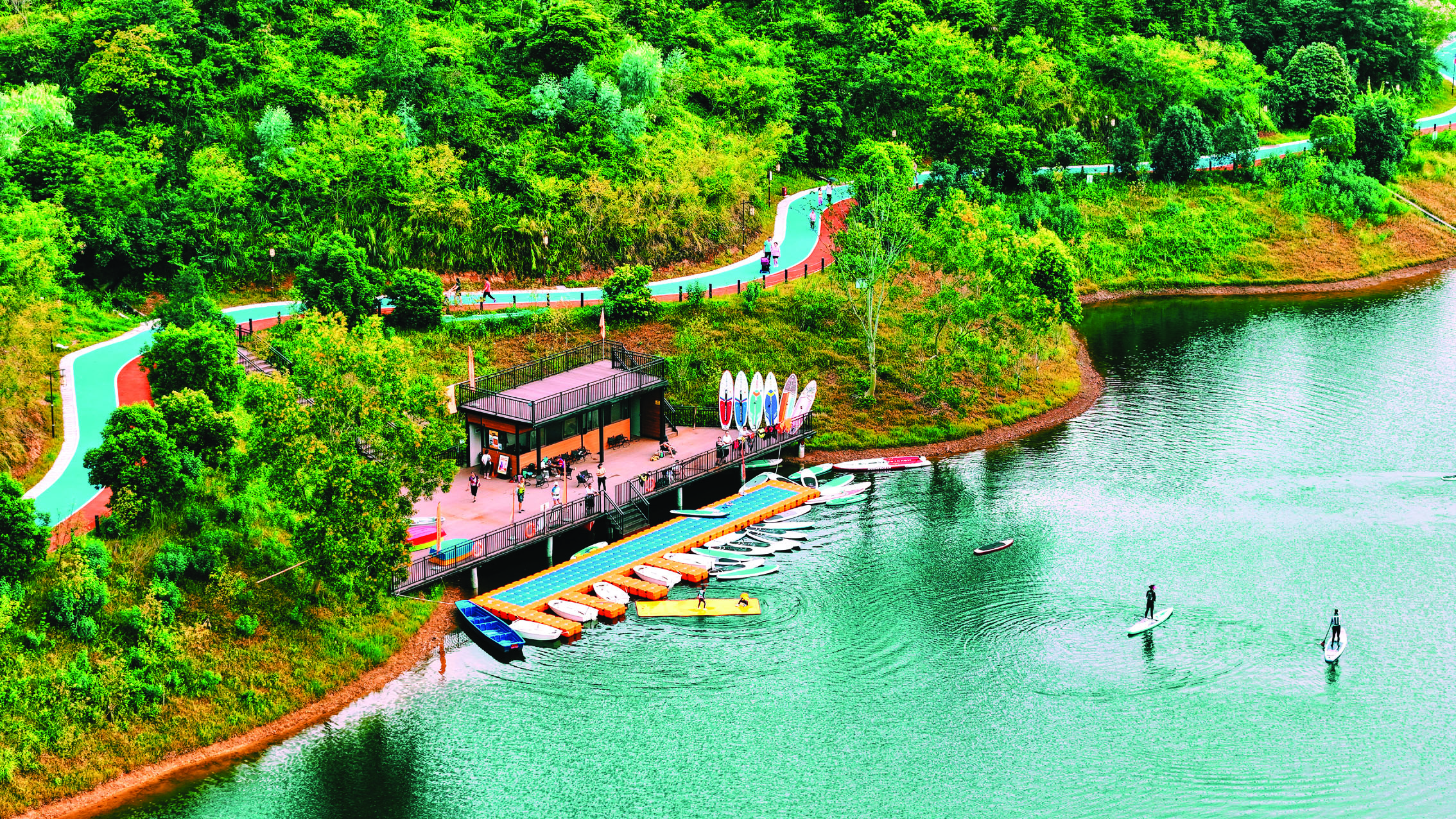     拥有水上运动项目的惠城区桃花源水经济新业态项目。