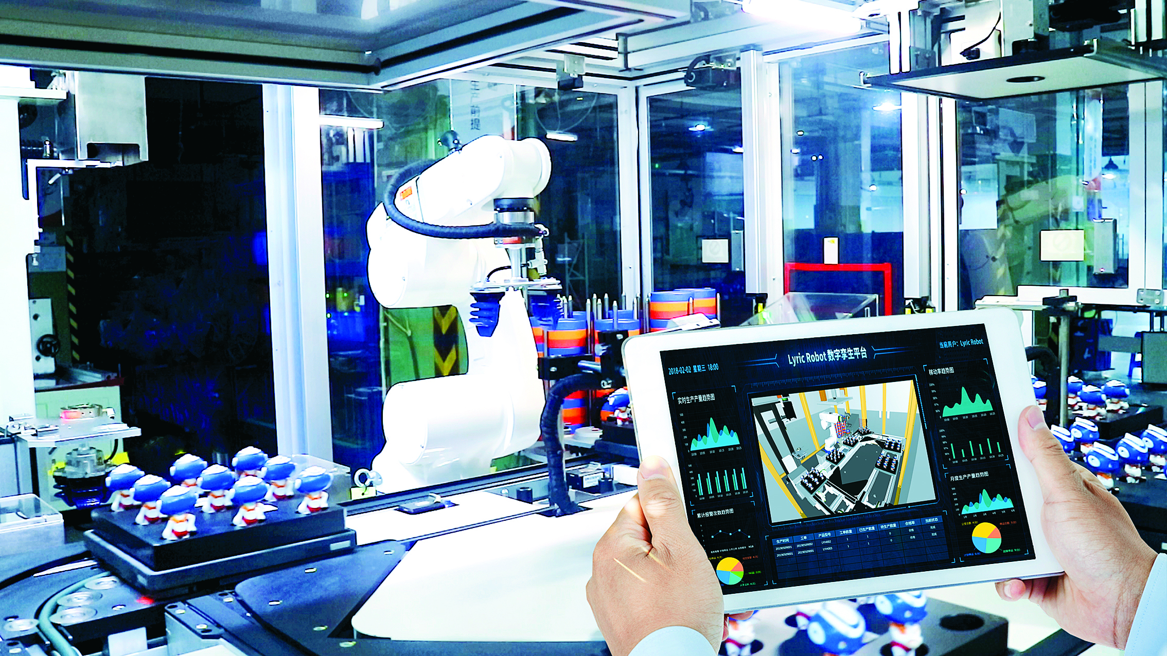     利元亨融合AI技术打造数字孪生平台，优化生产流程。利元亨供图