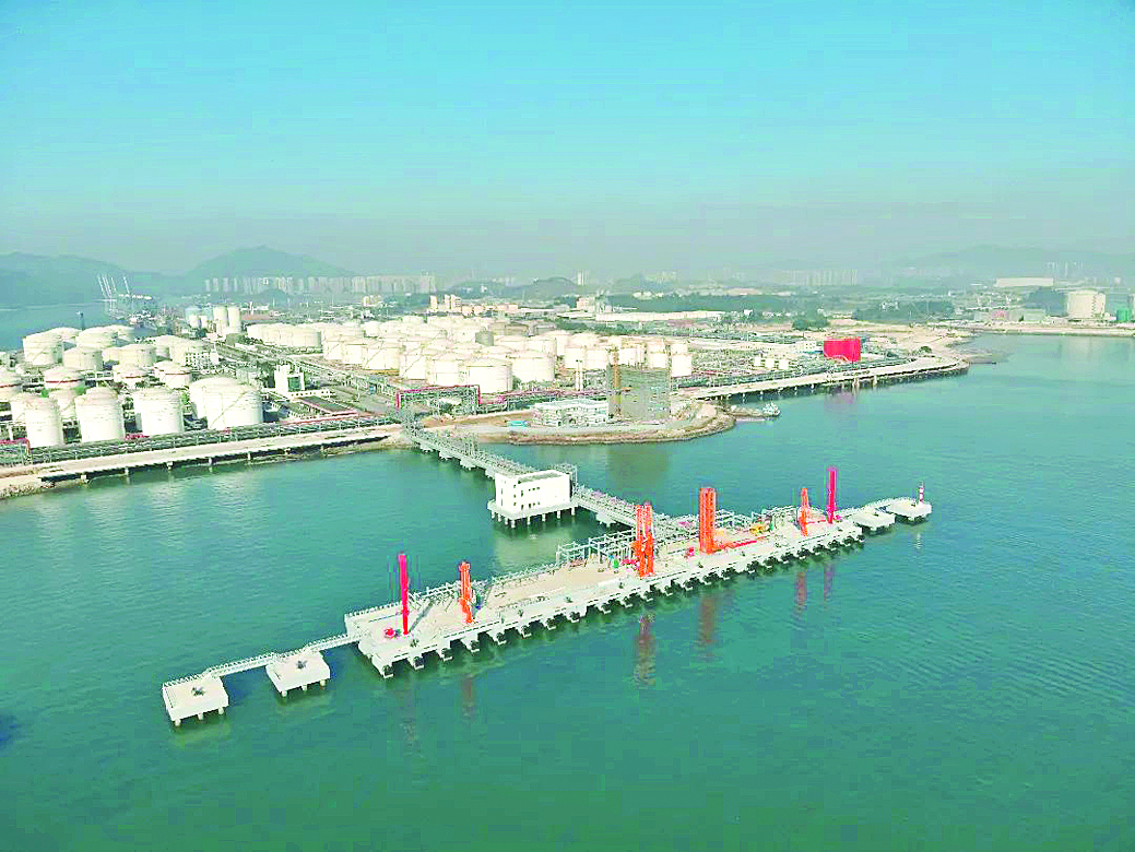     5万吨液化烃码头航拍图。区交通运输和海洋经济局供图