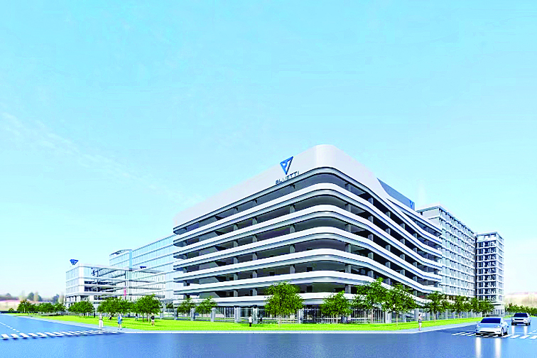     位于新兴产业园（樟浦）项目内的新明海用户侧储能设备项目效果图。