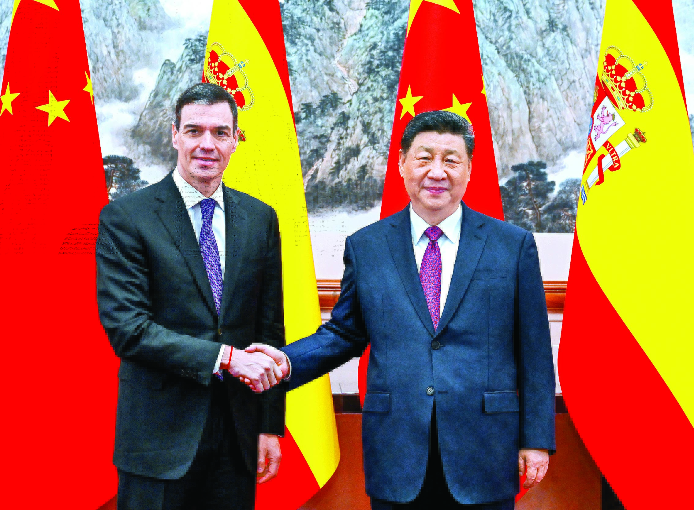     4月11日上午，国家主席习近平在北京钓鱼台国宾馆会见来华访问的西班牙首相桑切斯。新华社发