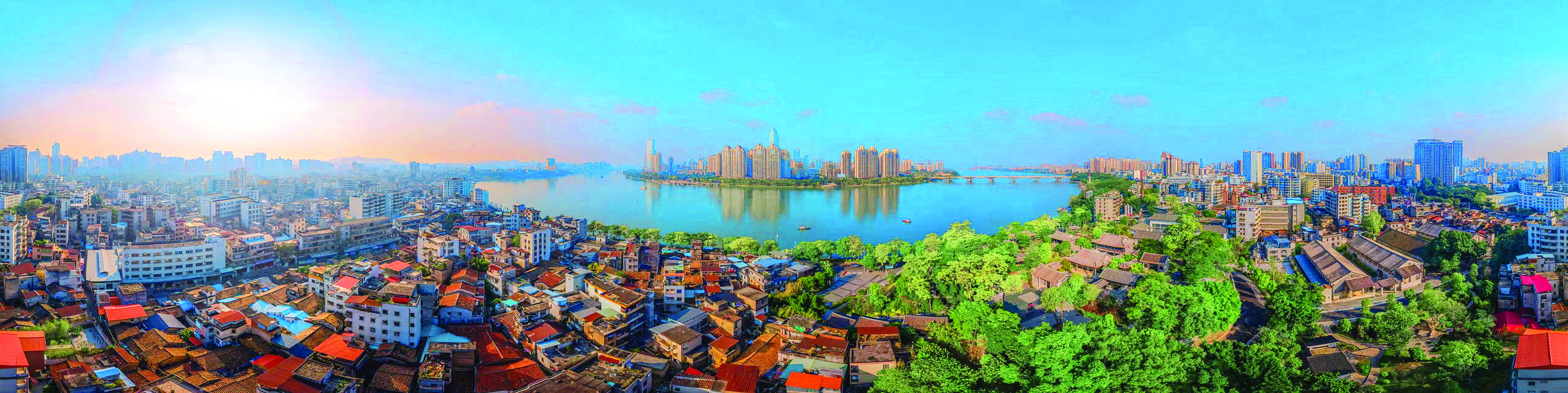     文商旅居四区融合的桥东街道。