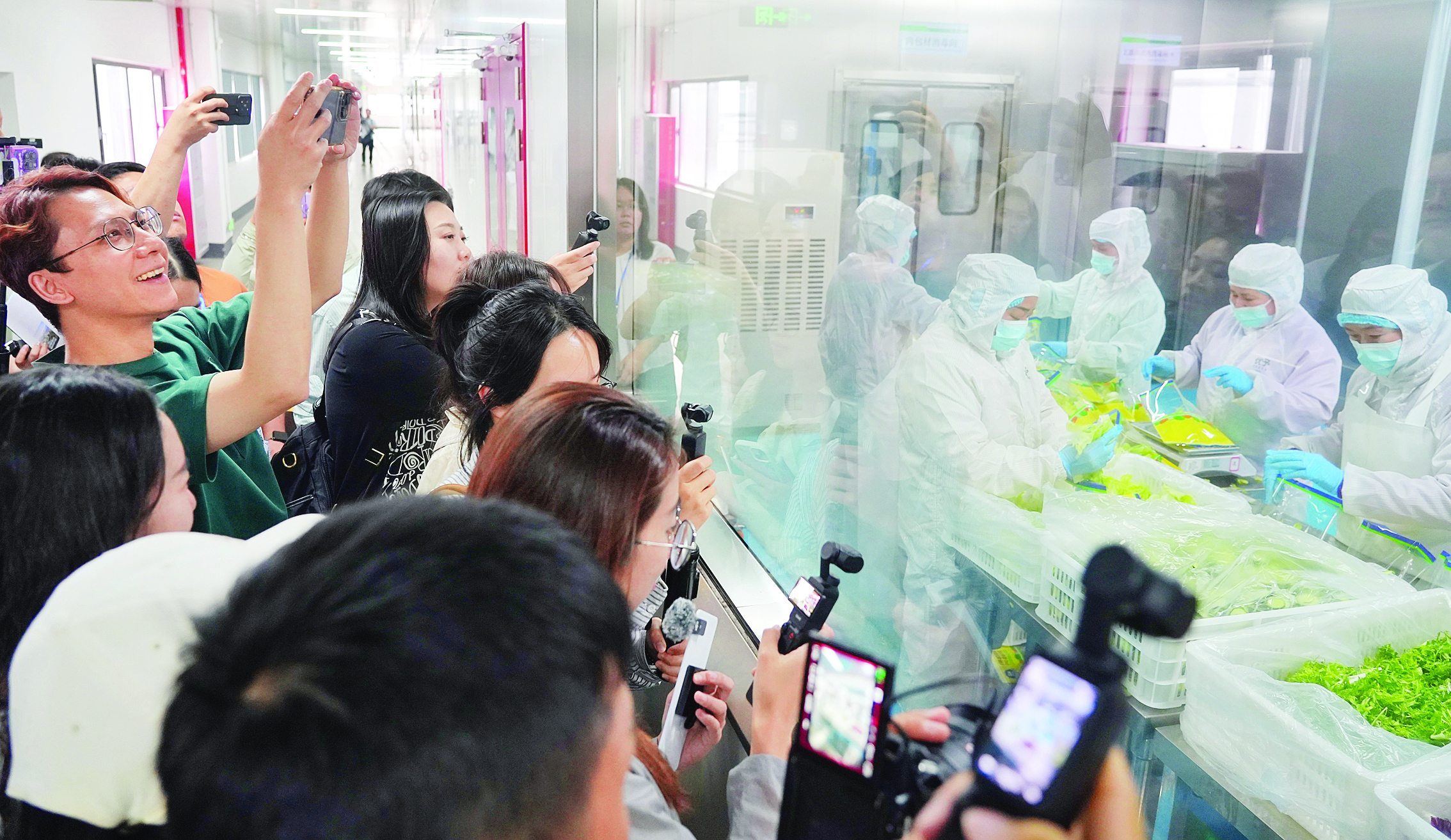     采访团参观采访粤港澳大湾区（广东·惠州）绿色农产品生产供应基地。    惠州日报记者朱金赞 摄