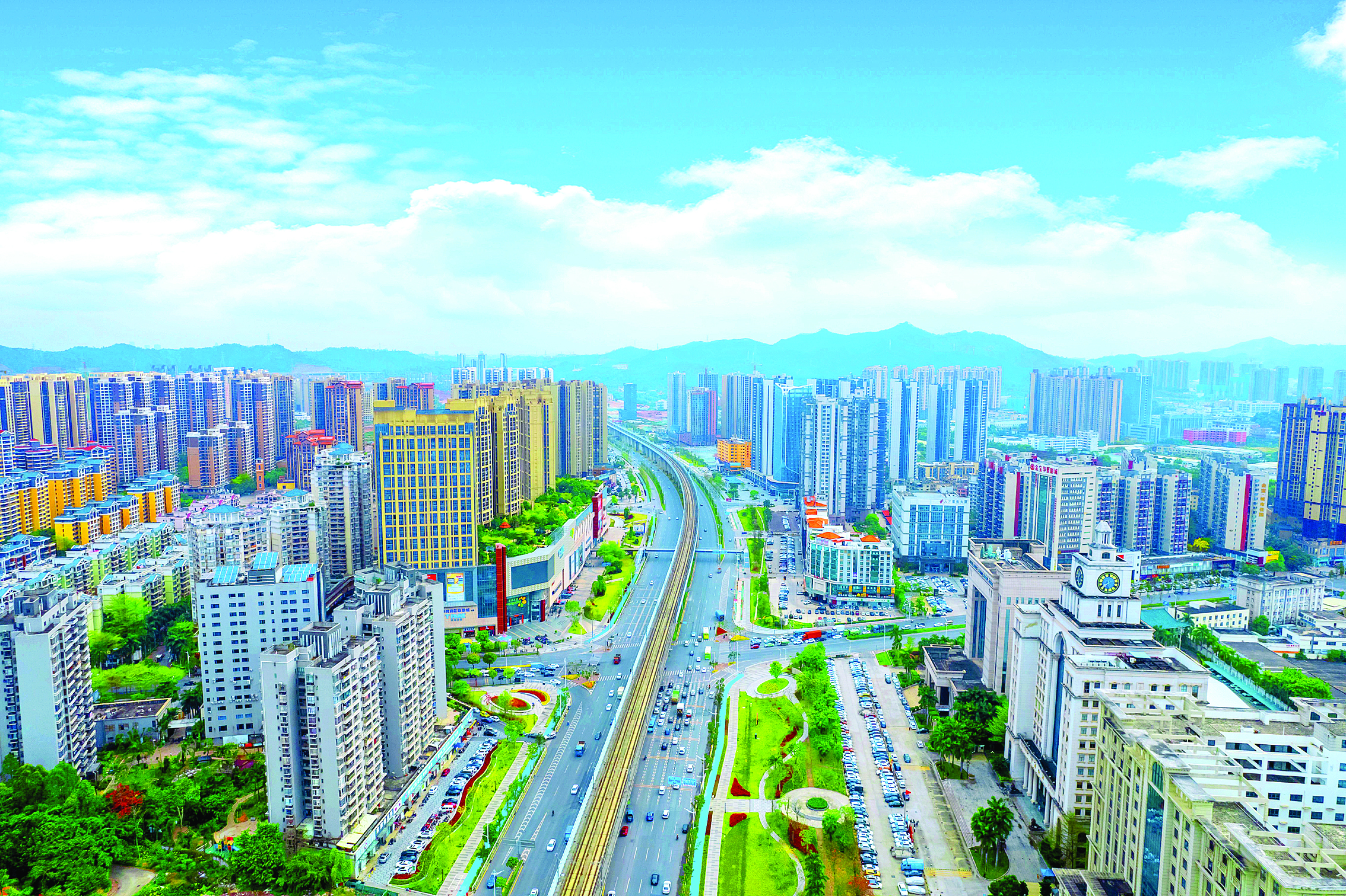     航拍惠环街道。通讯员刘铭 摄