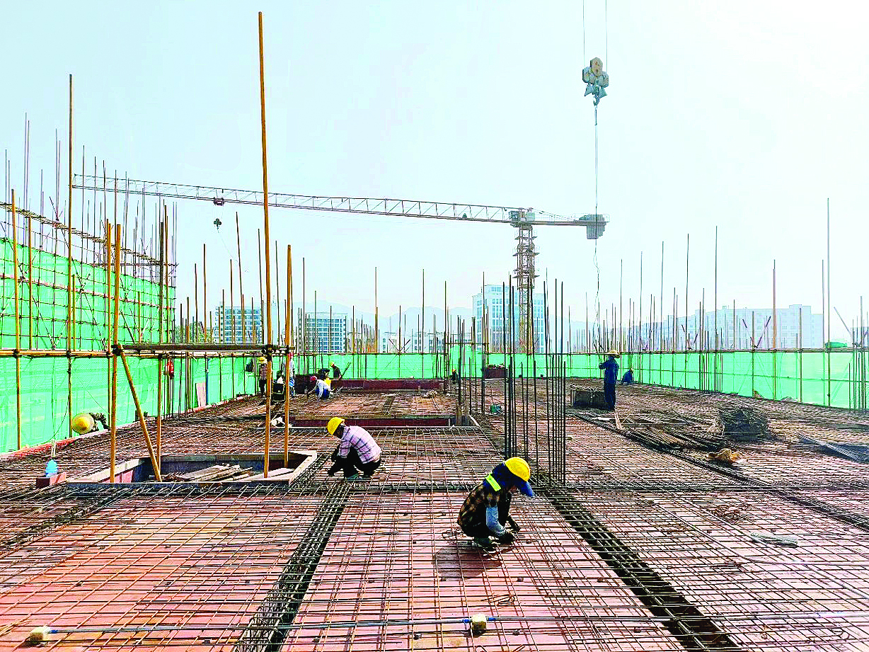     惠州龙门产业园内惠州市中冠新材料科技有限公司的项目建设现场。