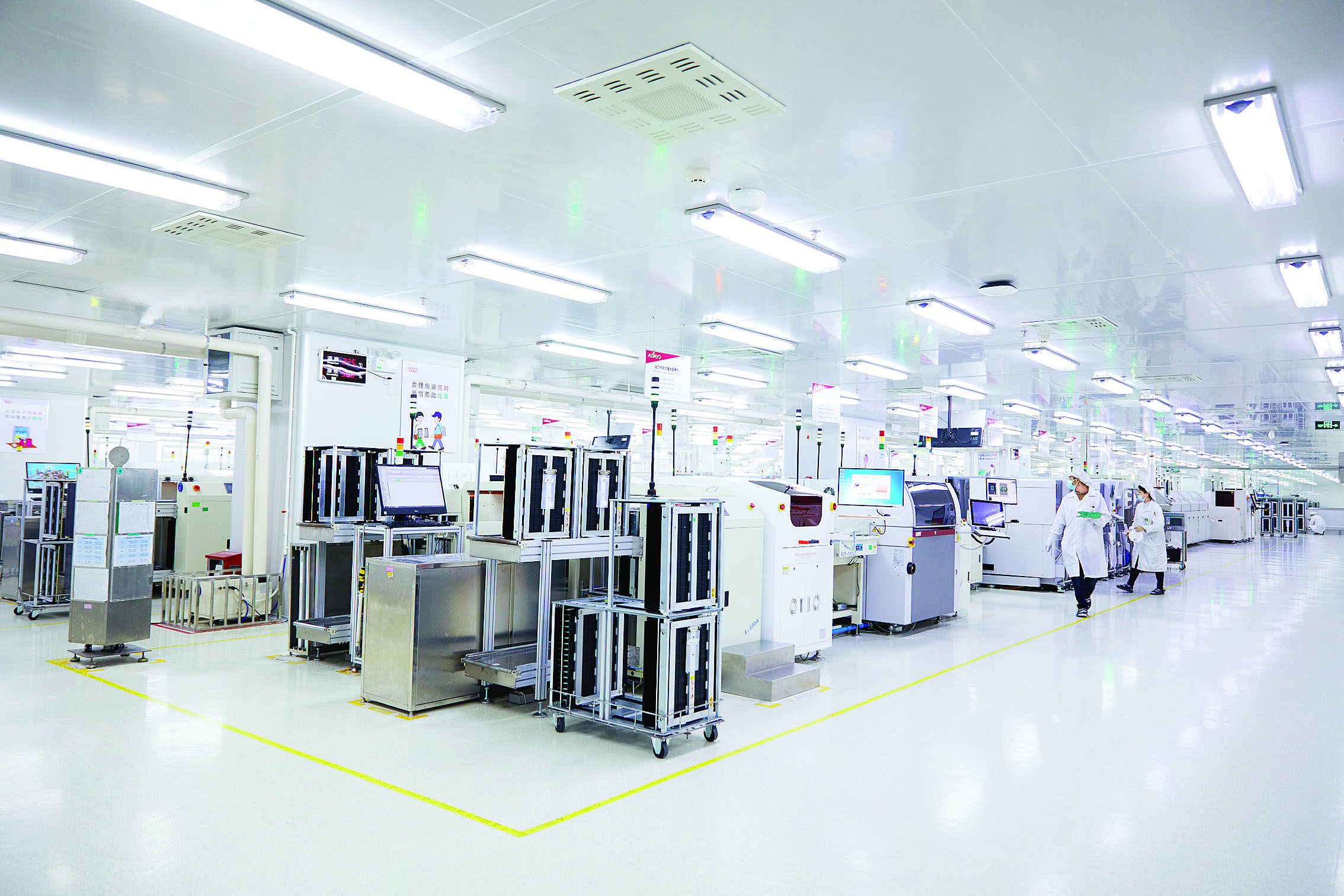     惠州华阳通用电子有限公司生产车间。惠州东江图片社供图