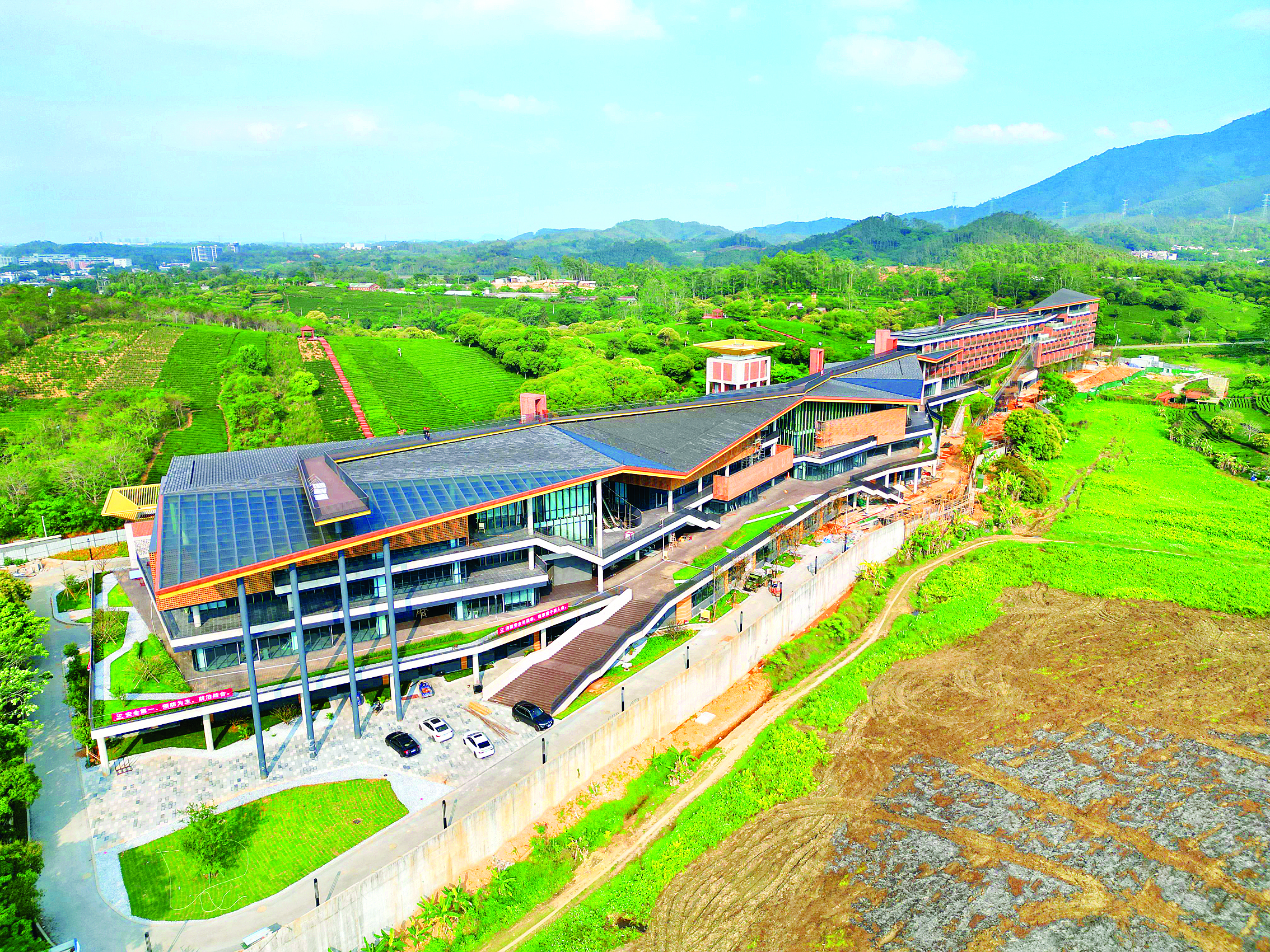     环两山公司投资3.67亿元打造宜居、宜业、宜游的柏塘镇一二三产融合茶叶产业园。图片由环两山公司提供