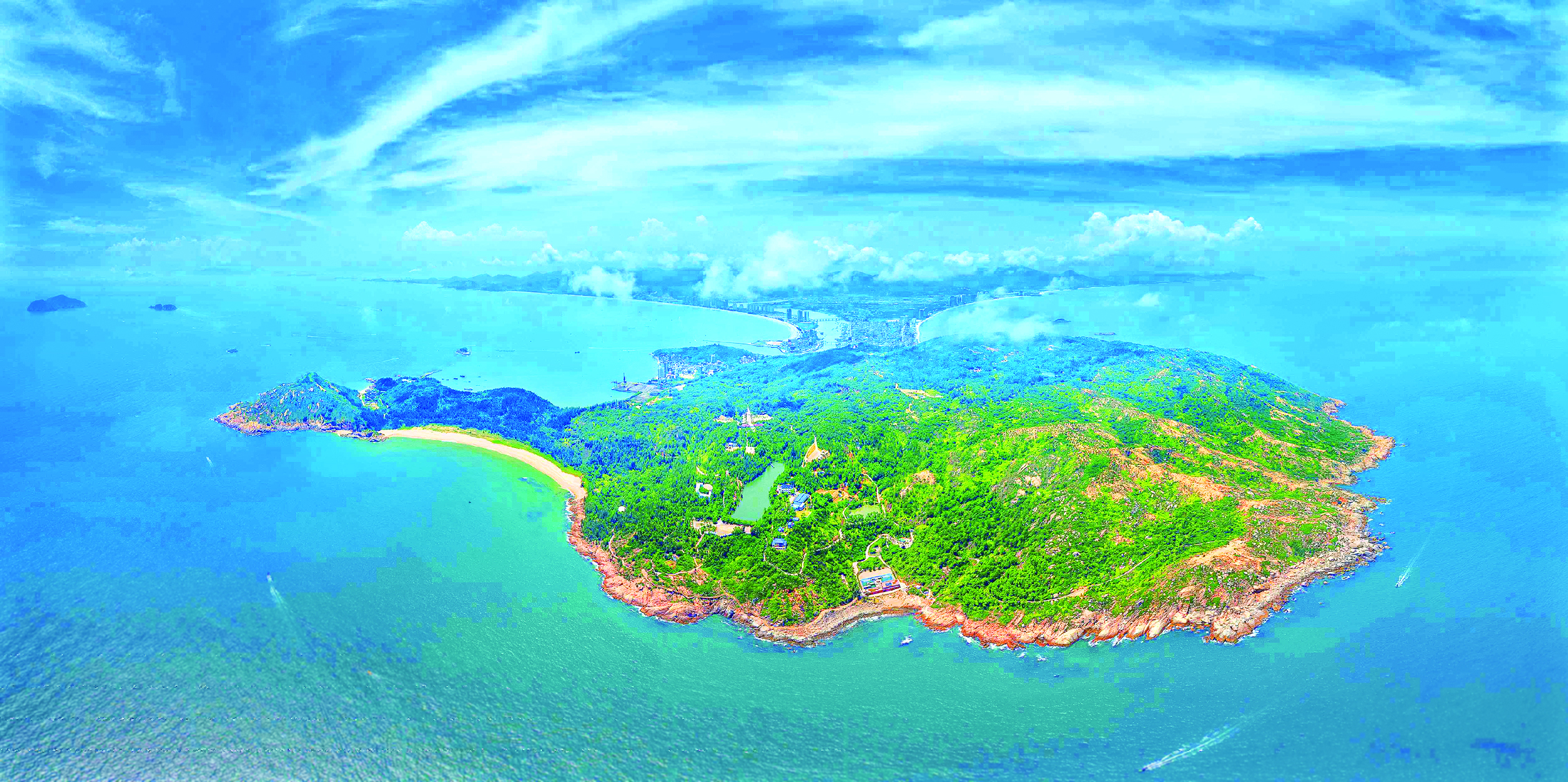     广东惠东海龟国家级自然保护区全景图。    本组图片由惠州市生态环境局提供