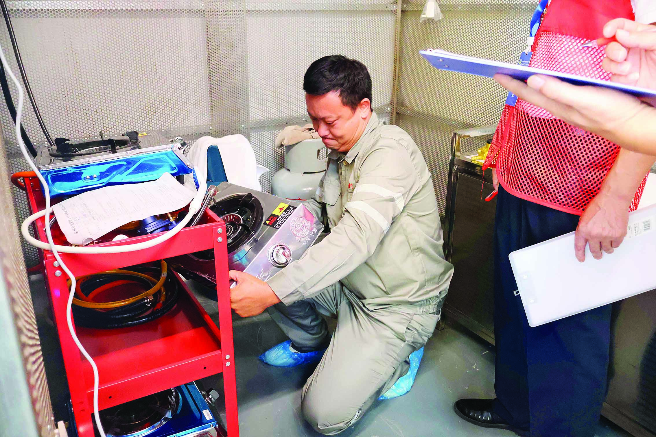     选手进行实操技能考核。