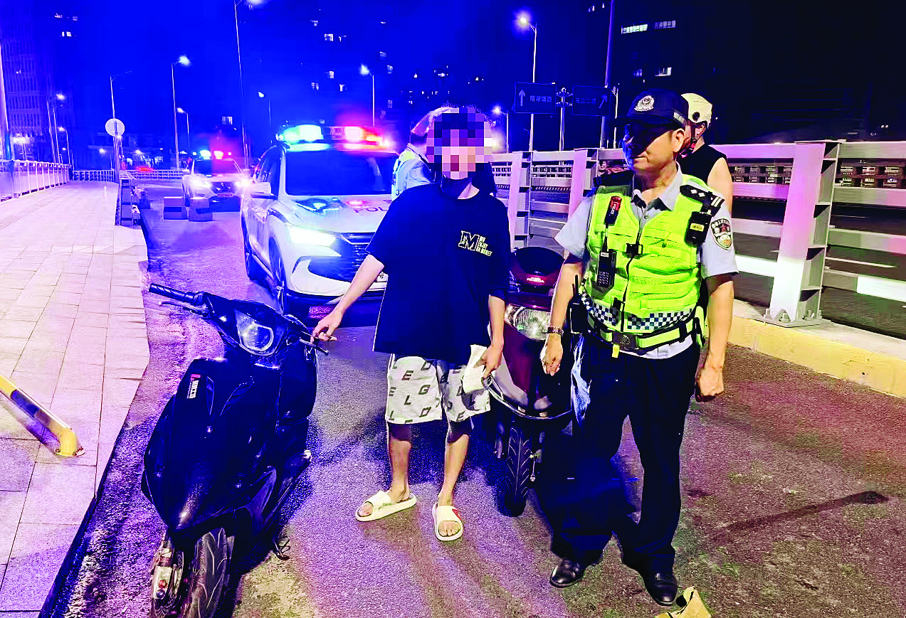     惠州交警重拳整治飙车“炸街”行为。惠州交警供图