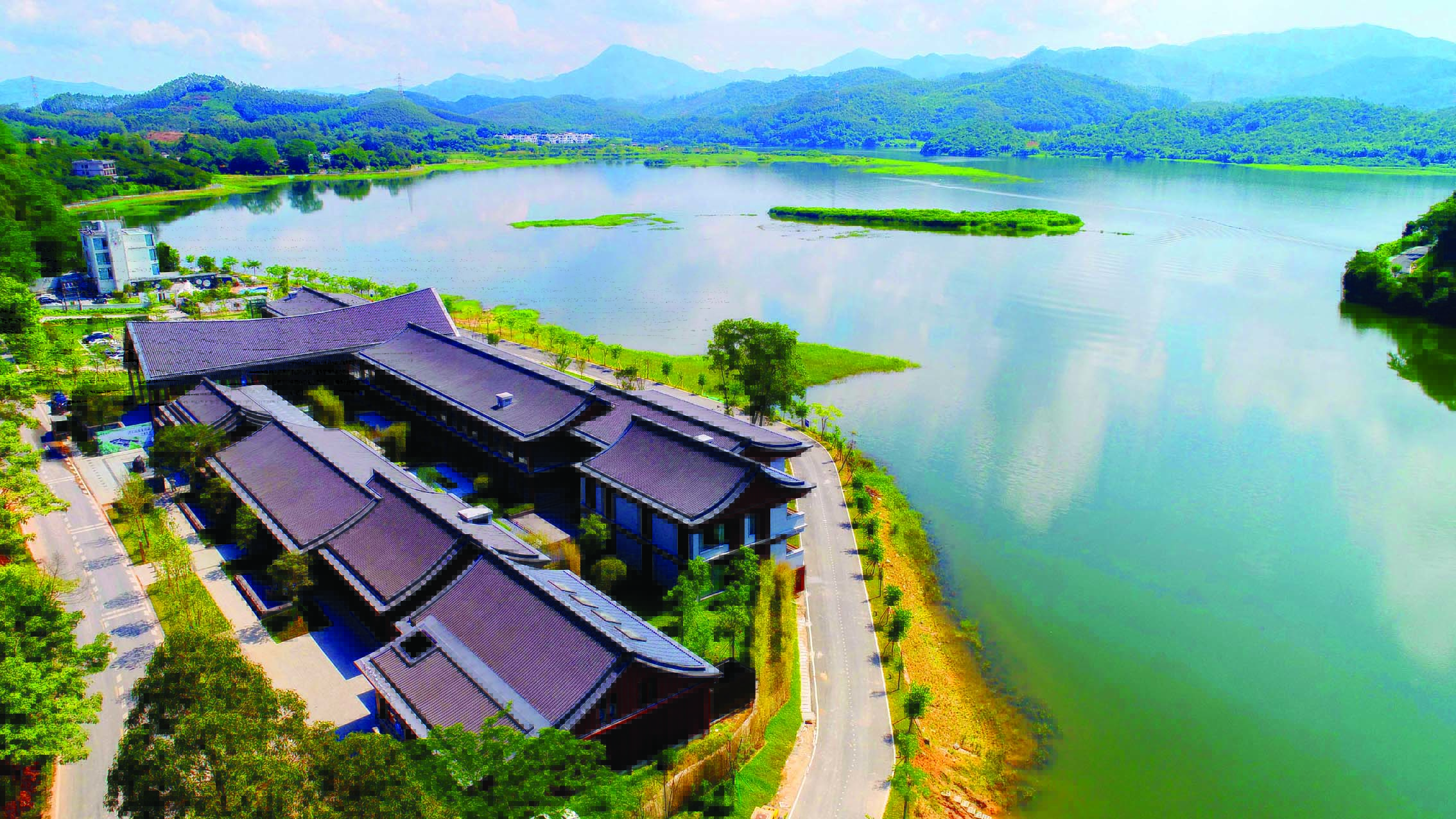     显岗驿站·过云山居民宿航拍。惠州东江图片社供图