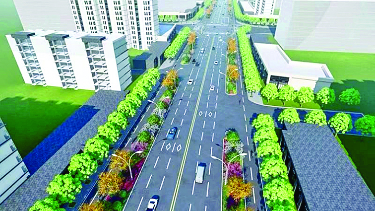     大桥南路效果图（翻拍）。