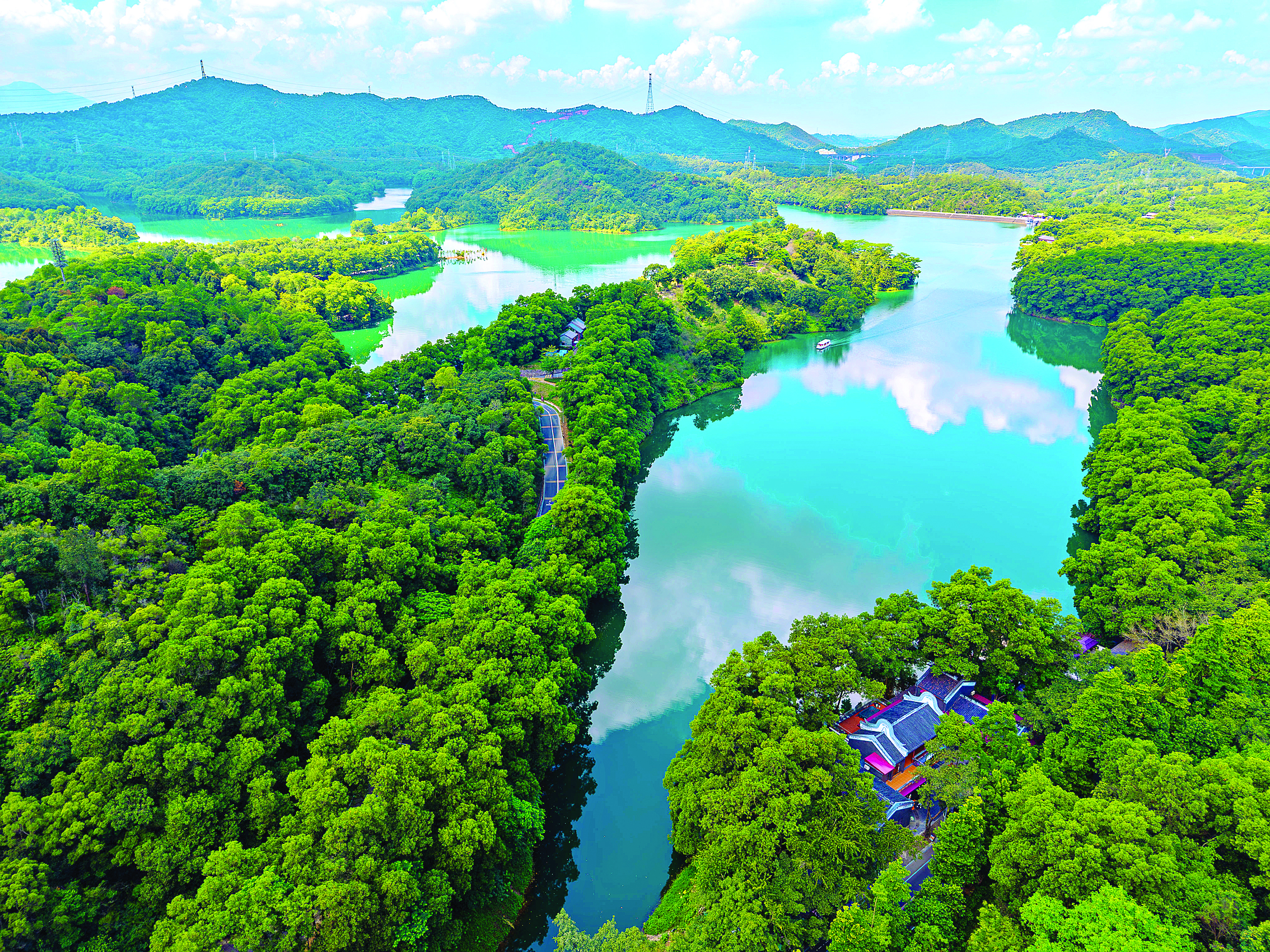     红花湖景区风景优美。惠州日报记者周楠 摄