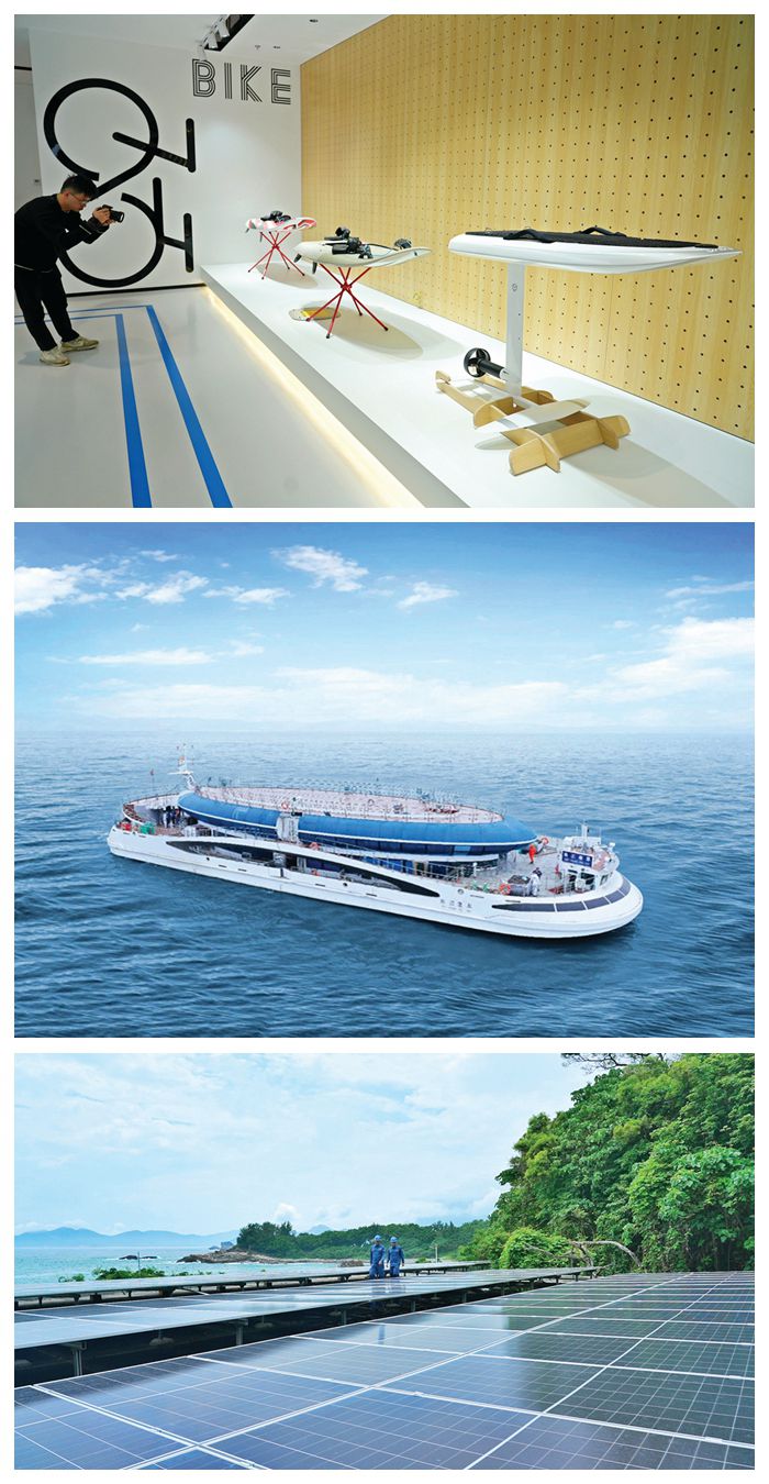 <p>    图一 萨瓦公司生产的水上动力冲浪板。惠州日报记者许文昌 摄    图二 “珠江翡翠号”纯电动豪华游船。图片由亿纬锂能提供    图三 南方电网广东惠州供电运维工作人员正在检查三门岛微电网光伏设备。图片由惠州供电提供</p>