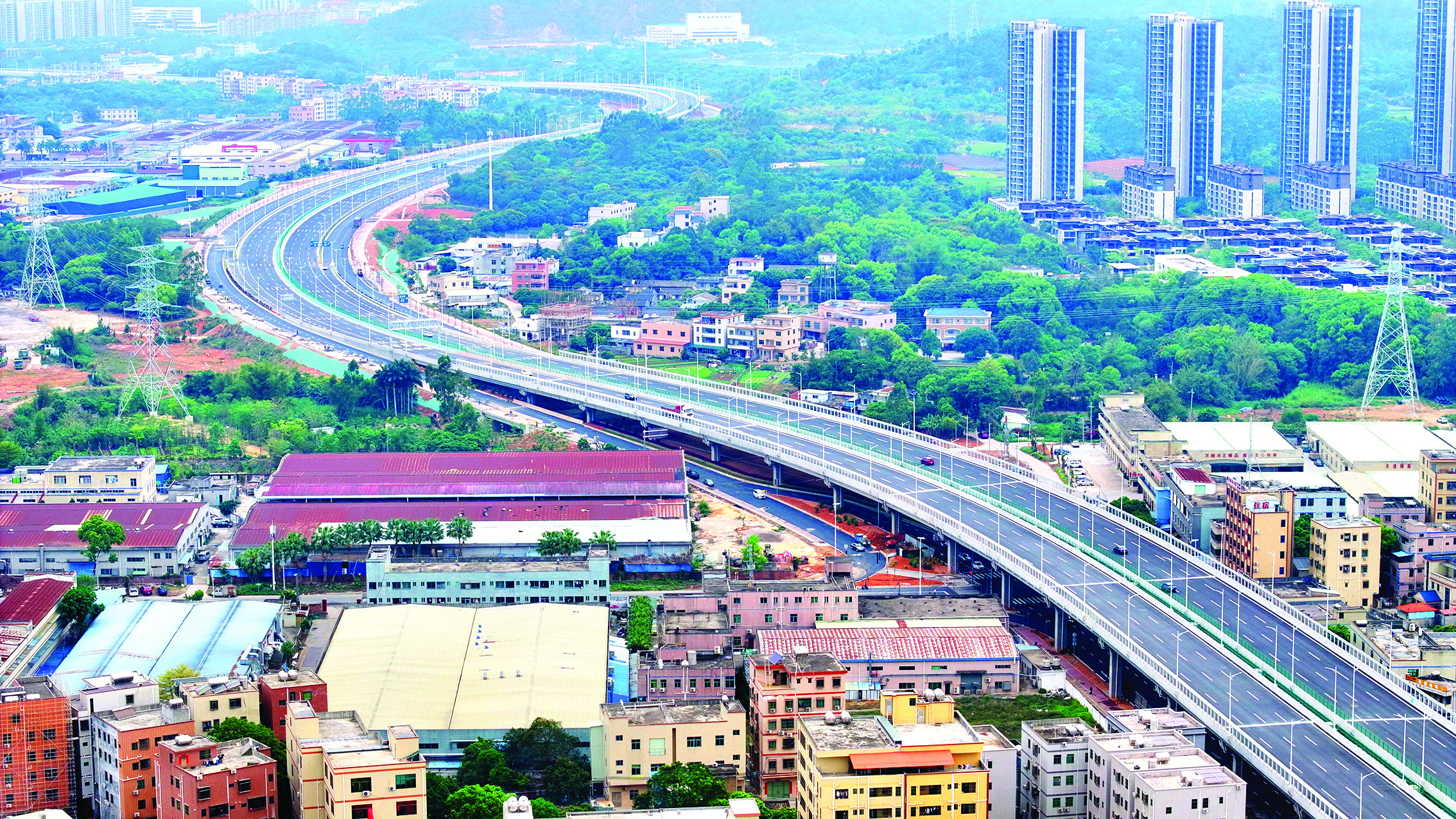     深莞惠红色干线穿过惠阳（新圩）智能制造产业园。
