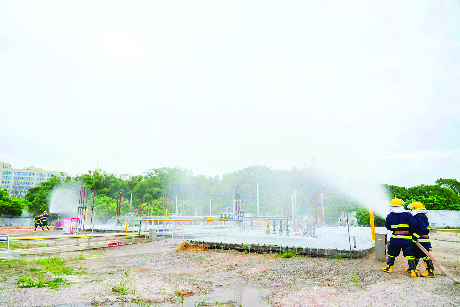     应急救援演练现场。惠州日报记者钟玮 通讯员惠仲宣 摄