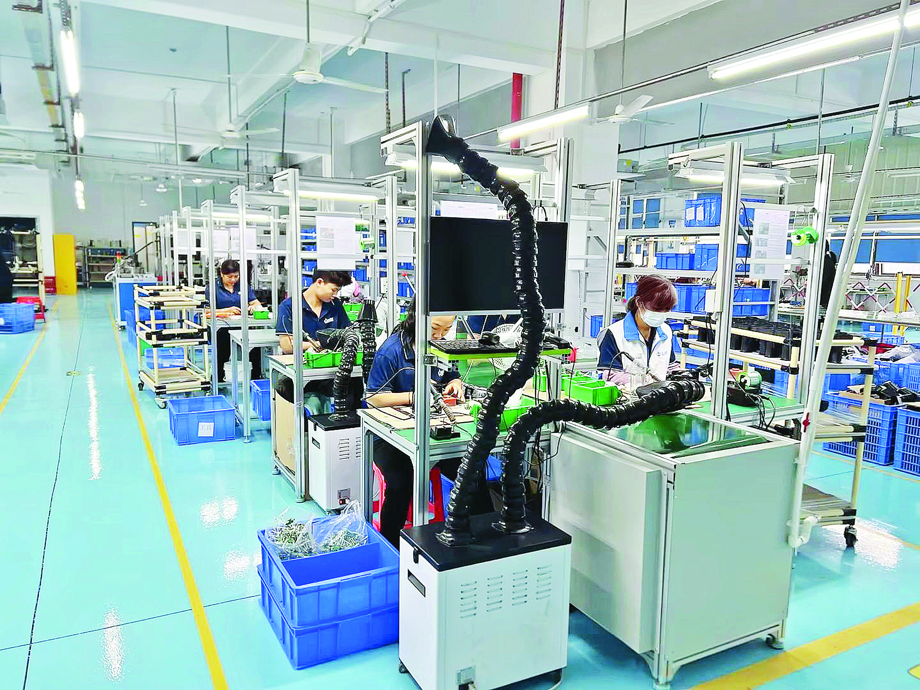     万物互联生产车间。