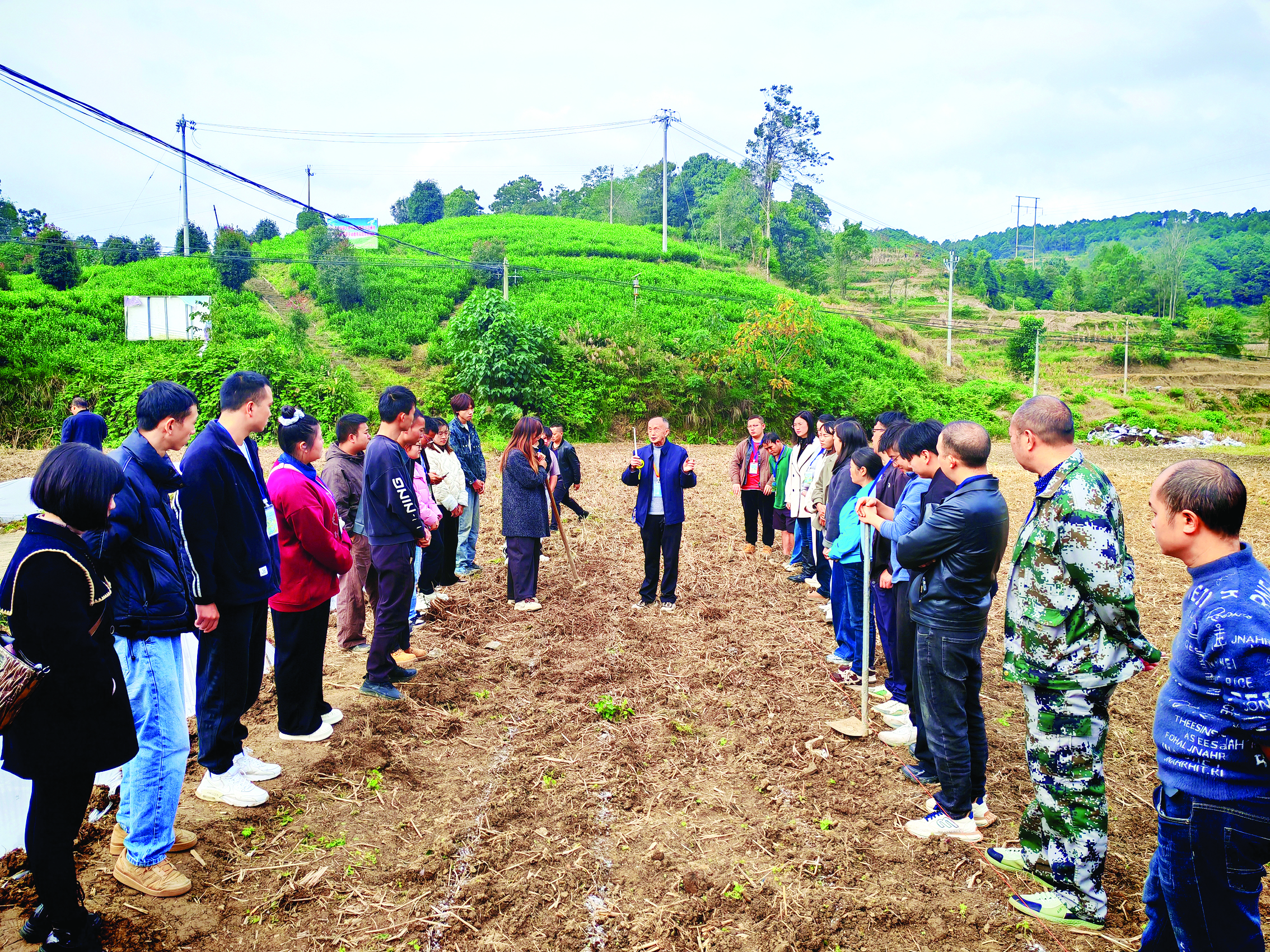     薏仁米种植技能培训班深入田间地头。