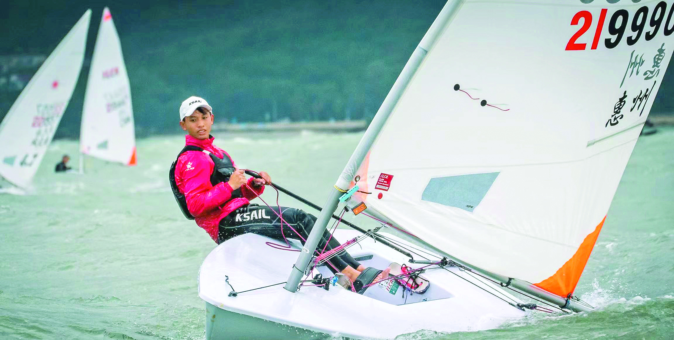     陈耀庄参加2024年全国帆船冠军赛。通讯员叶淑惠 供图