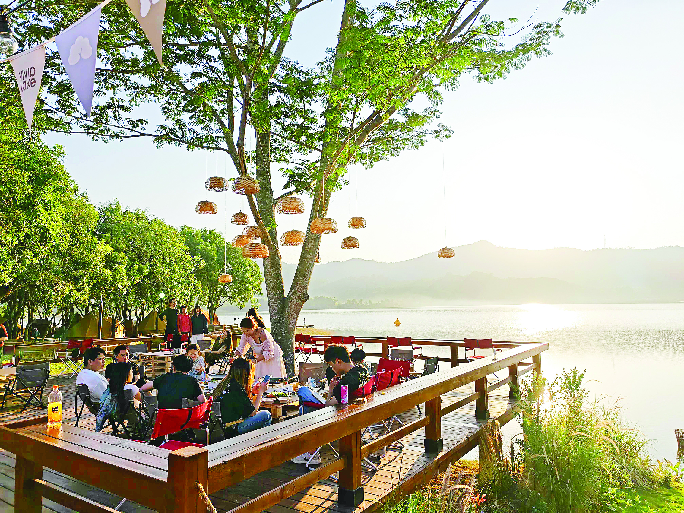     惠阳“乡村著名行动”规范了地名，让游客“一眼识景、一键直达”。这是黄洞村良井之丘森湖营地。