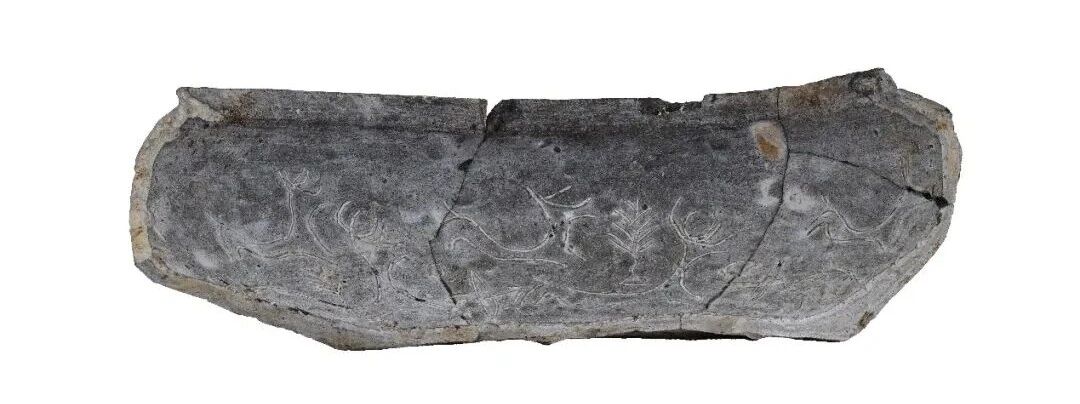 <p>    狩猎图陶盆。</p>