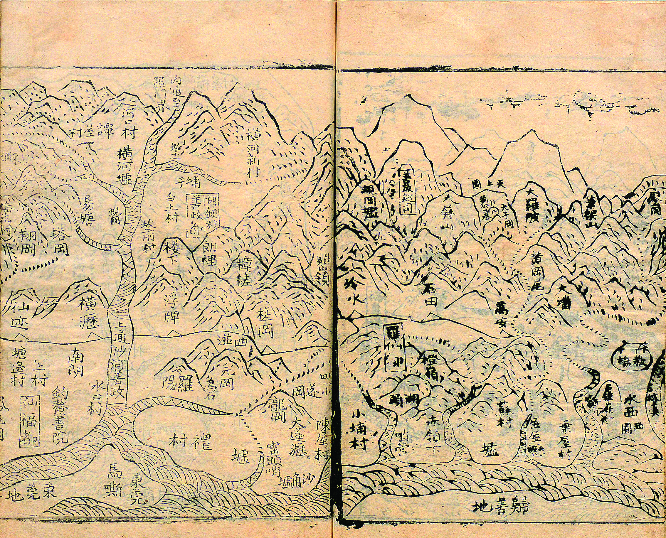 <p>    清康熙《博罗县志》舆图里的钓鳌书院。严艺超 翻拍</p>