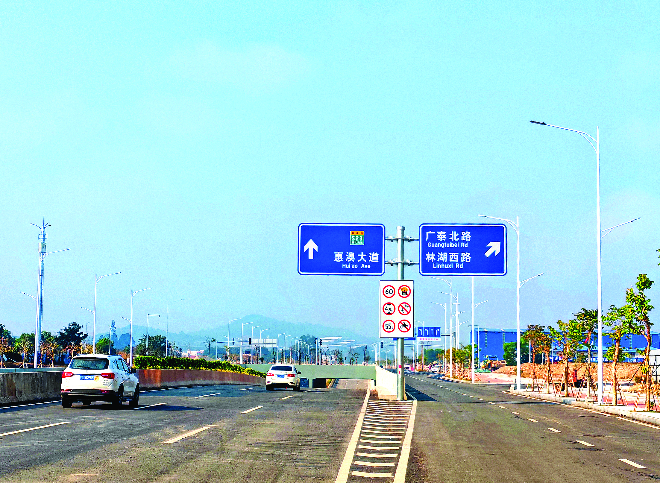     市民通过宏达路来往惠城、仲恺惠南产业园片区，无需再绕行。    市交通运输局供图