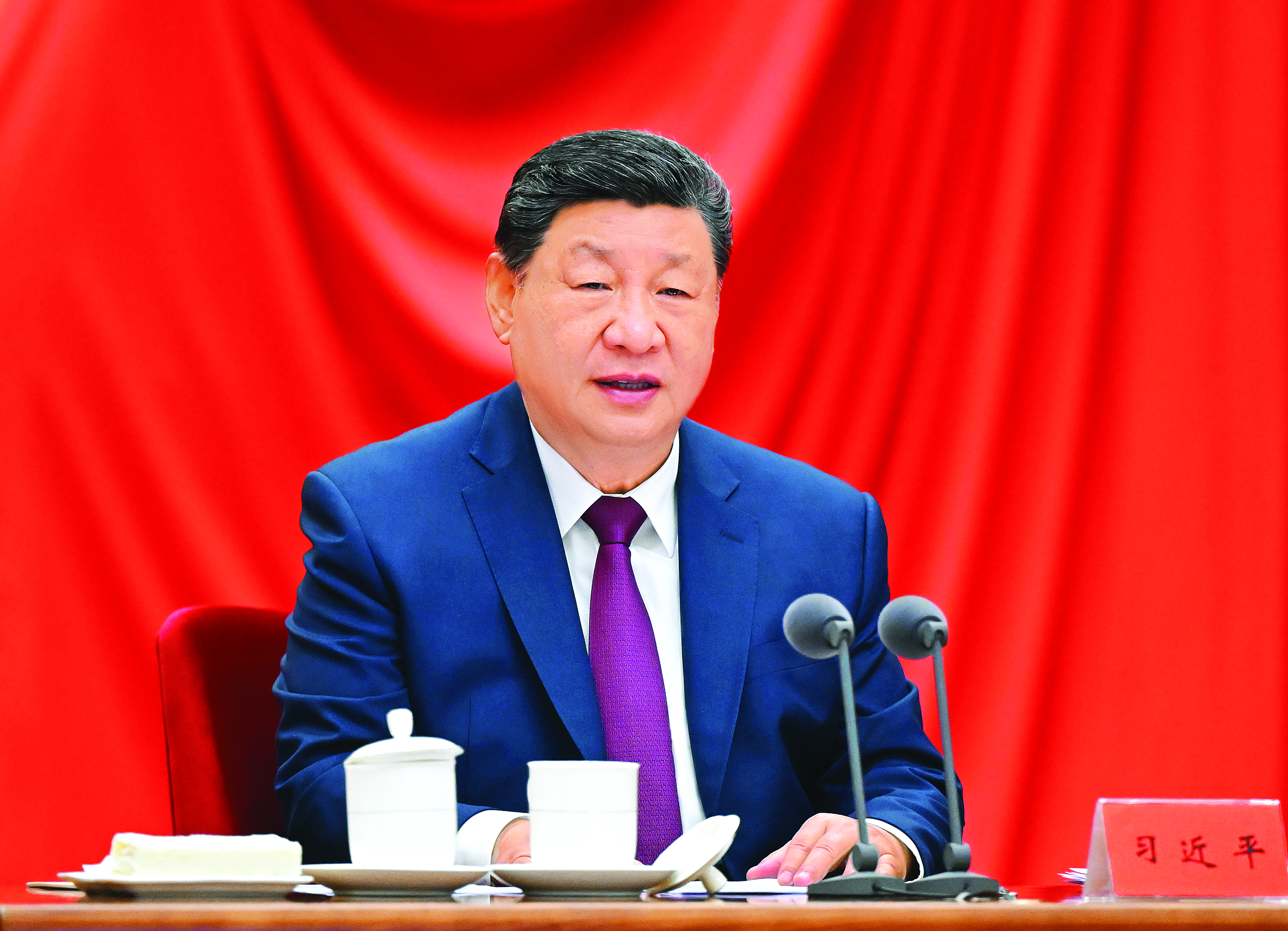     1月12日，中共中央总书记、国家主席、中央军委主席习近平在中国共产党第二十届中央纪律检查委员会第五次全体会议上发表重要讲话。新华社发