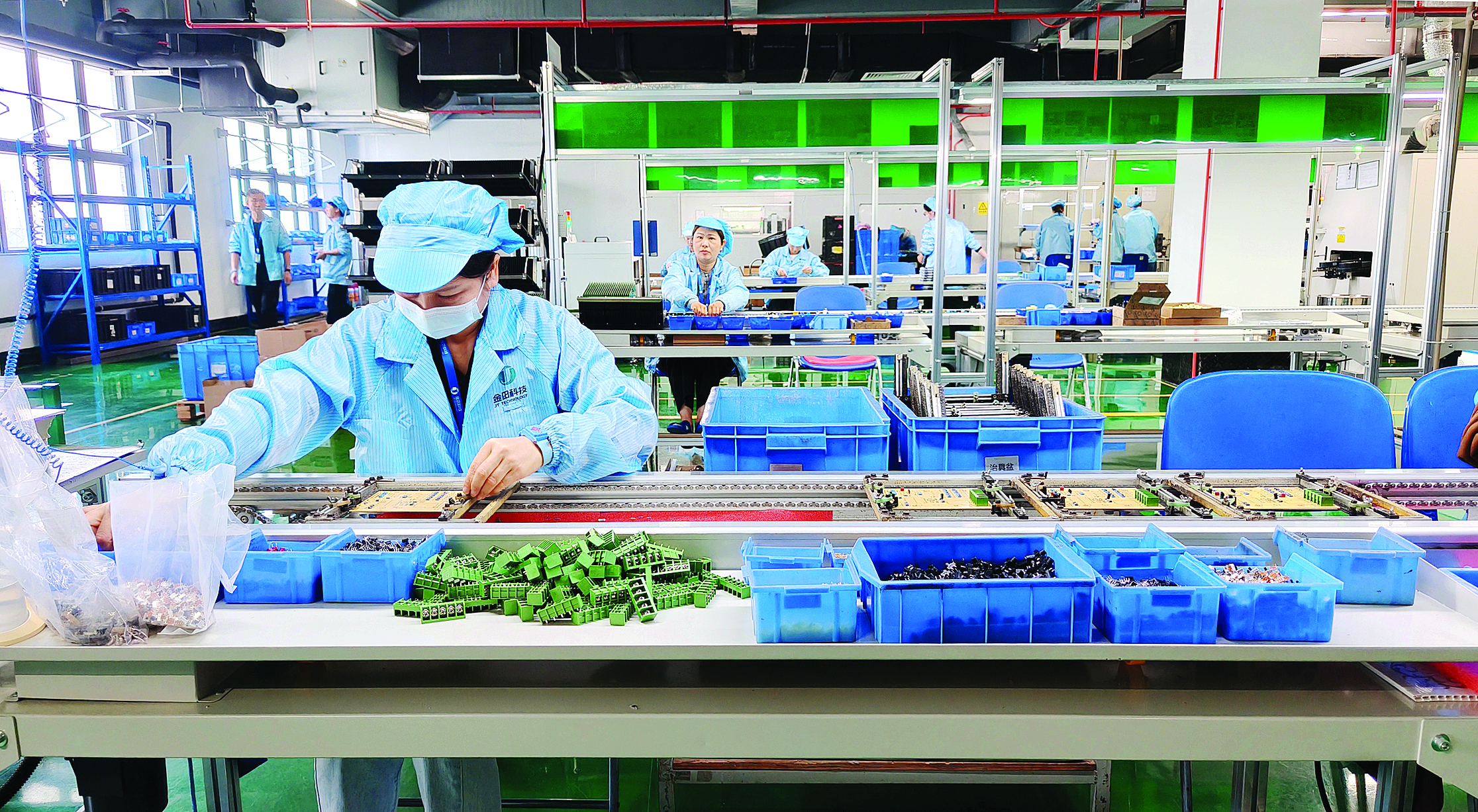     金田科技的生产车间。惠州日报记者李燕文 摄