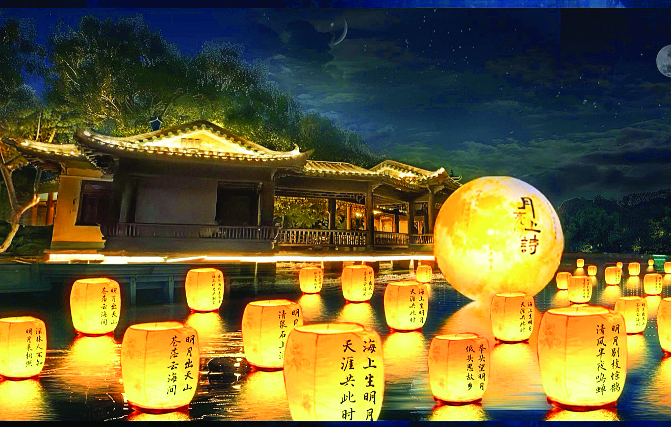     湖光相映，唯美意境。