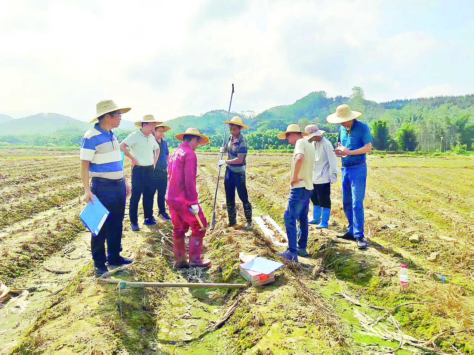 <p>    工作人员在河源北部1：25万区域地球化学调查项目开展野外检查工作。</p>