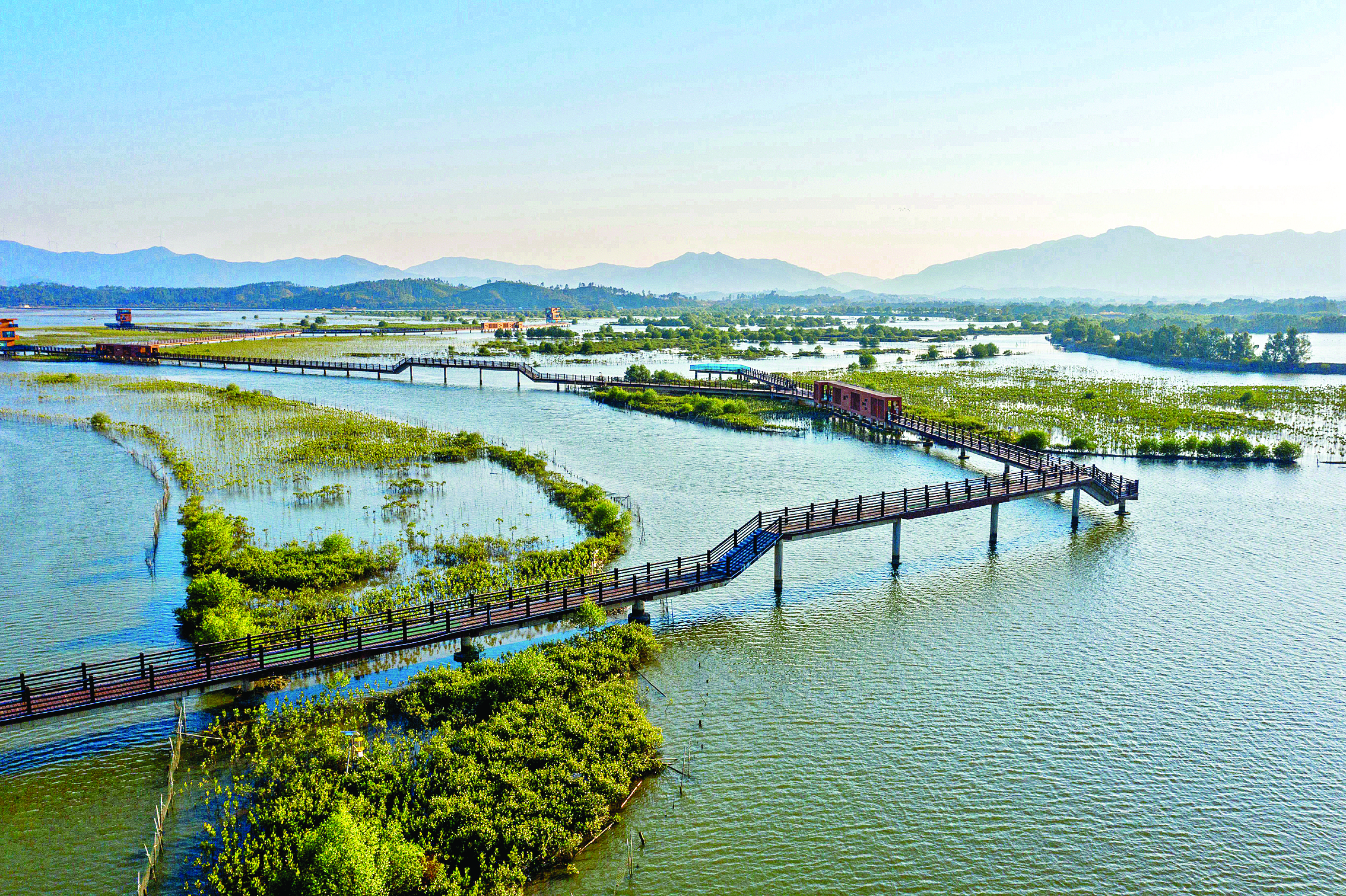     惠东好招楼湿地公园风光。惠州东江图片社供图