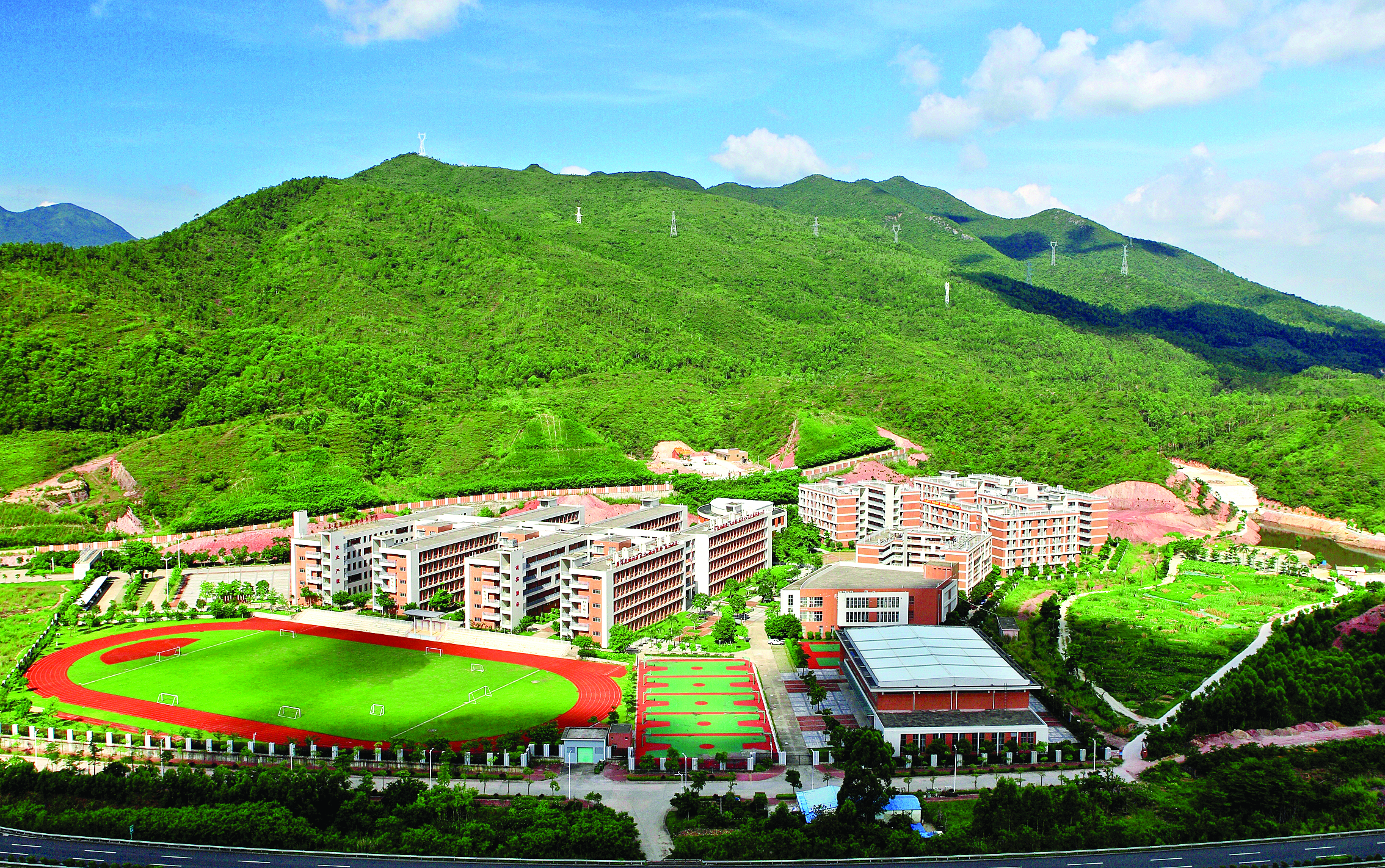     大亚湾第一中学航拍图。