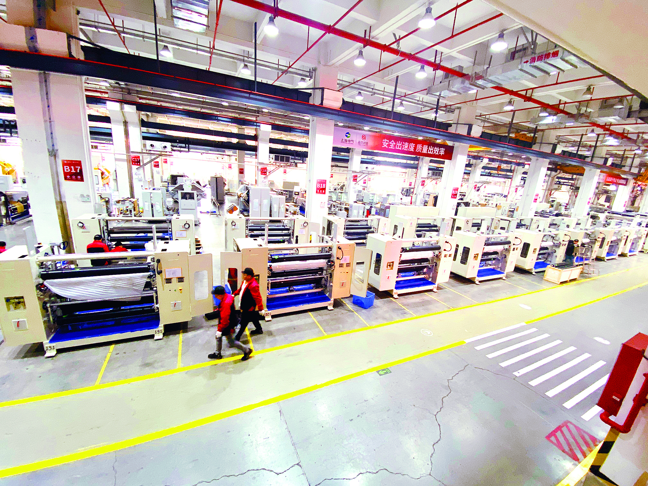     赢合科技生产车间。