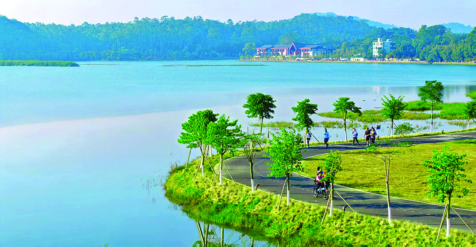     横河镇环水库绿道风景如画。本组图片 由各镇提供