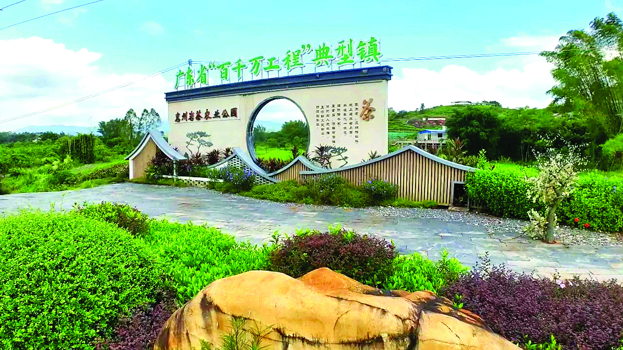     白盆珠美丽乡村走廊一角。